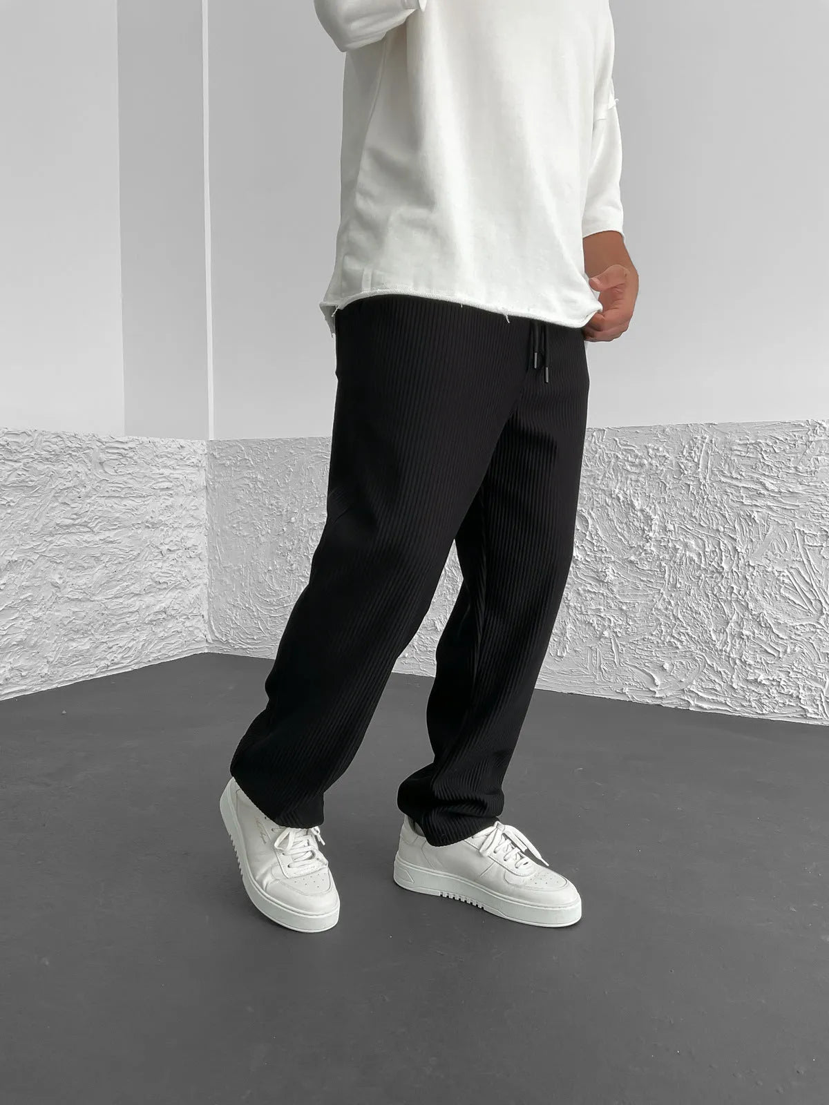 Ribbed Relaxed Fit Trousers