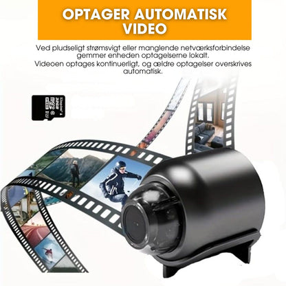 NanoGuard™ – Mini-sikkerhedskamera med nattesyn og advarsler