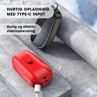 SolarKey® - 1200mAh solar nøglerings powerbank