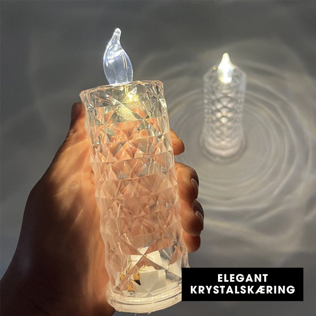 CrystalFlame™ - luksuriøs stearinlyslampe