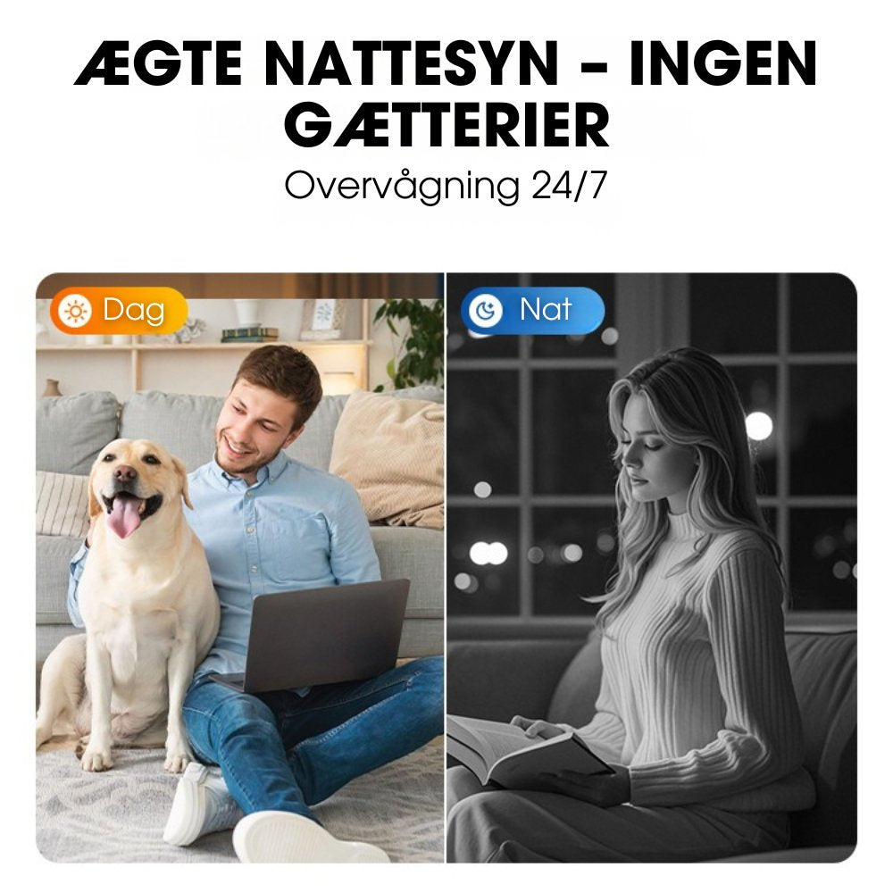 InstaGuard™ – Mini trådløst HD-sikkerhedskamera – fungerer uden Wi-Fi