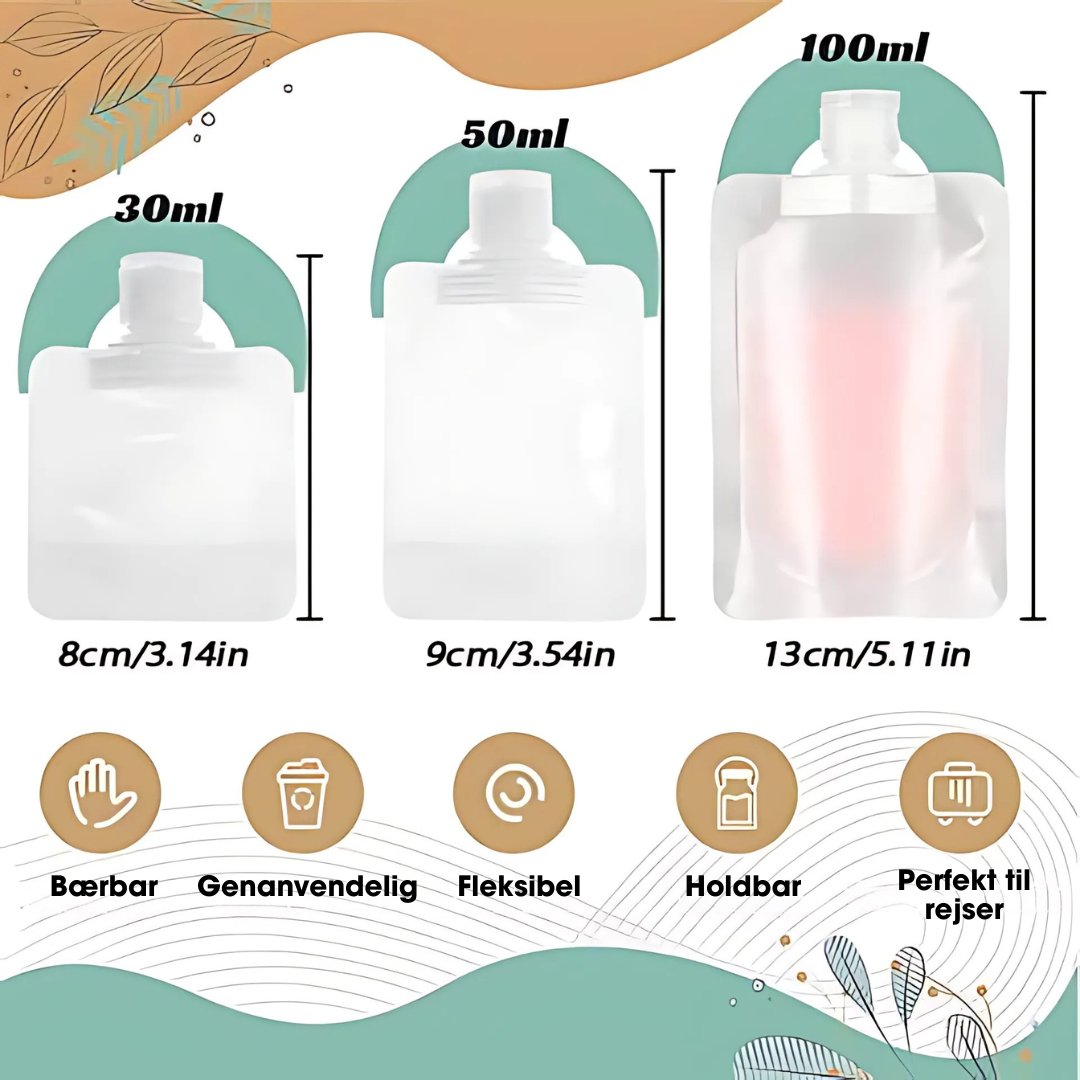 FlexiFill™ – Genopfyldelige rejseposer