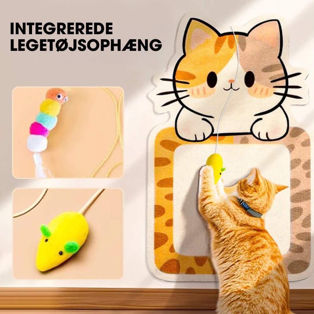 ClingClaw™ – Vægmonteret kradsebræt til kat + gratis legetøj