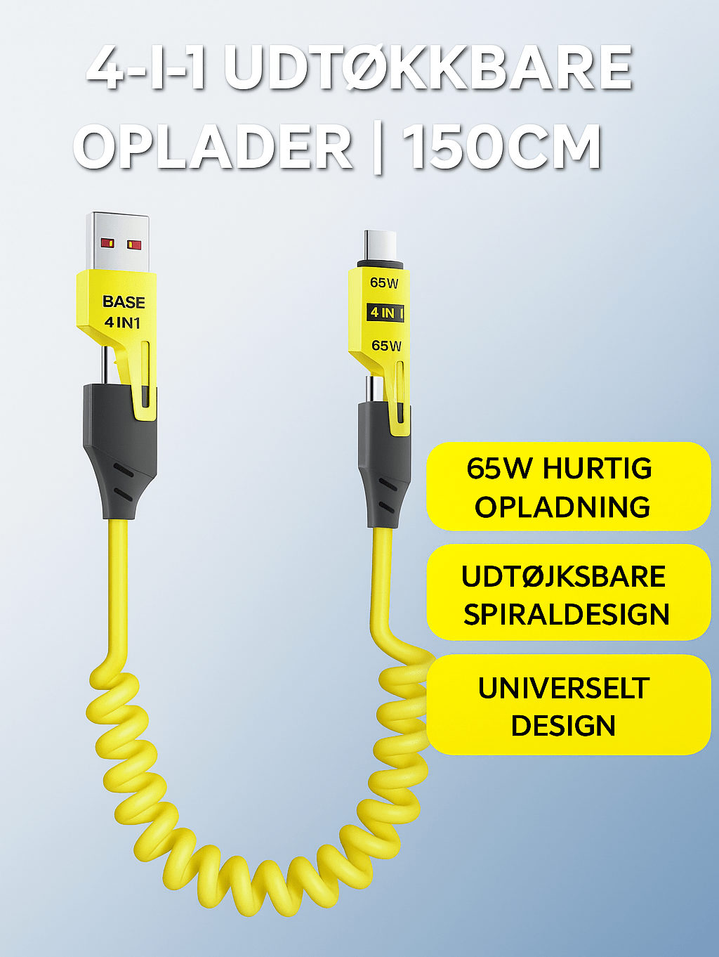 4-i-1 Udtøjeligt Opladerkabel™