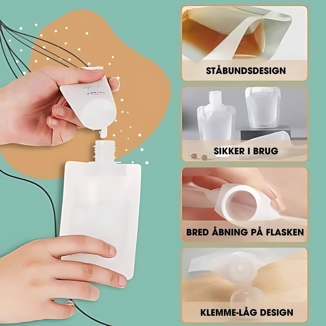 FlexiFill™ – Genopfyldelige rejseposer