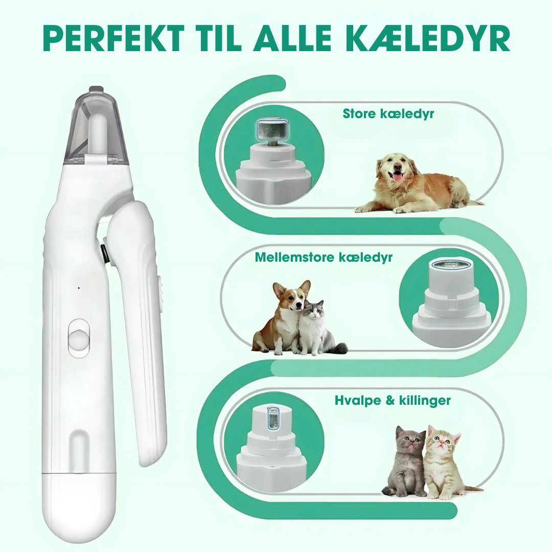 Trimzy™ - 2-i-1 negleklipper & sliber til hunde og katte
