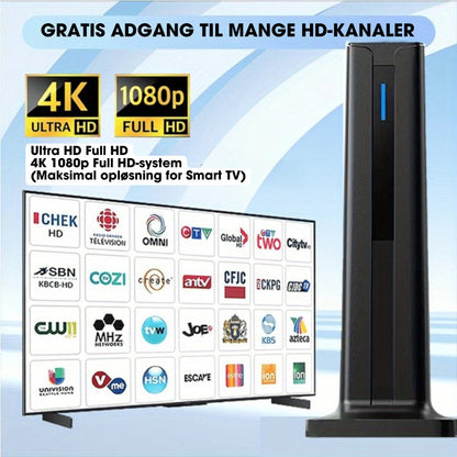 EaroTV 4K™ - Få gratis HD-kanaler uden kabel, smart-tv eller Wi-Fi