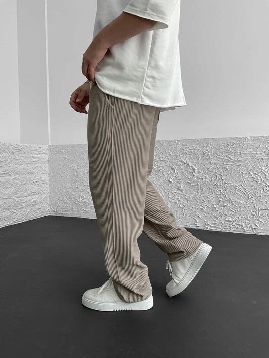 Ribbed Relaxed Fit Trousers