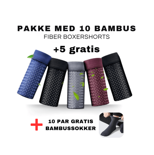 BioBox™ - Bambusfiber boxershorts sæt med 10