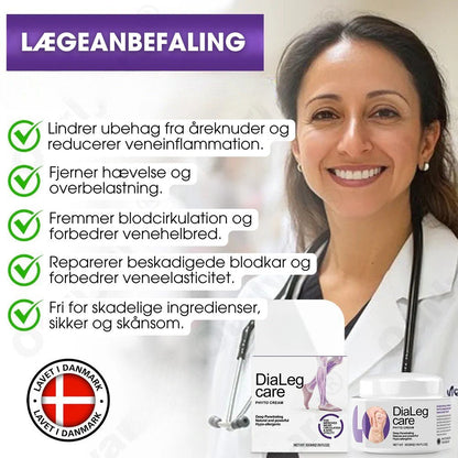 DiaLeg Care™ – Phyto-creme mod åreknuder, hævelse og bensmerter