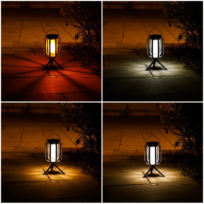 FlameGlow™ - Lampe med realistisk flammeeffekt – Opladelig via USB & solenergi