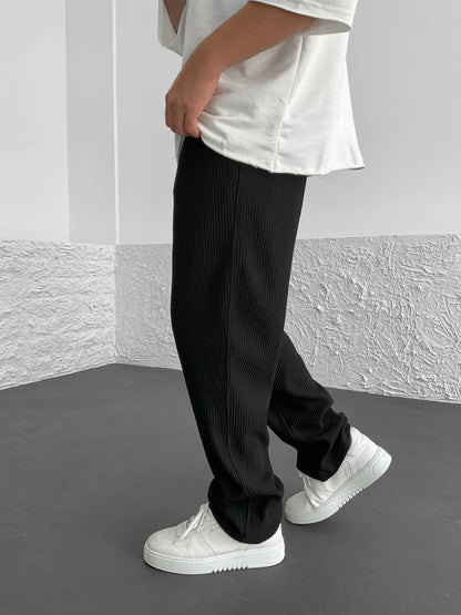 Ribbed Relaxed Fit Trousers