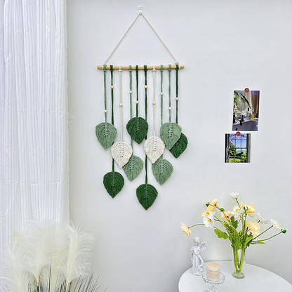 Soveværelse Blad Tapet Vægophæng