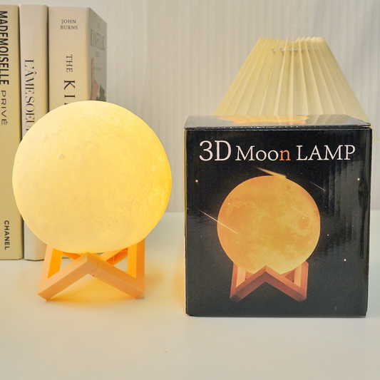 Kreativ Håndmalet Månelampe Nat