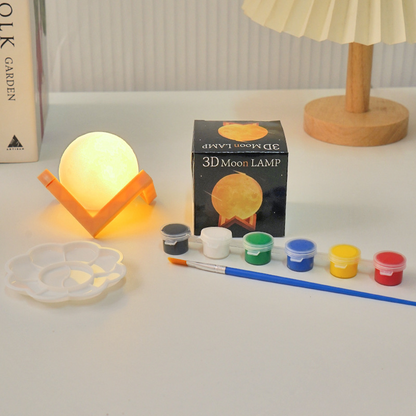 Kreativ Håndmalet Månelampe Nat