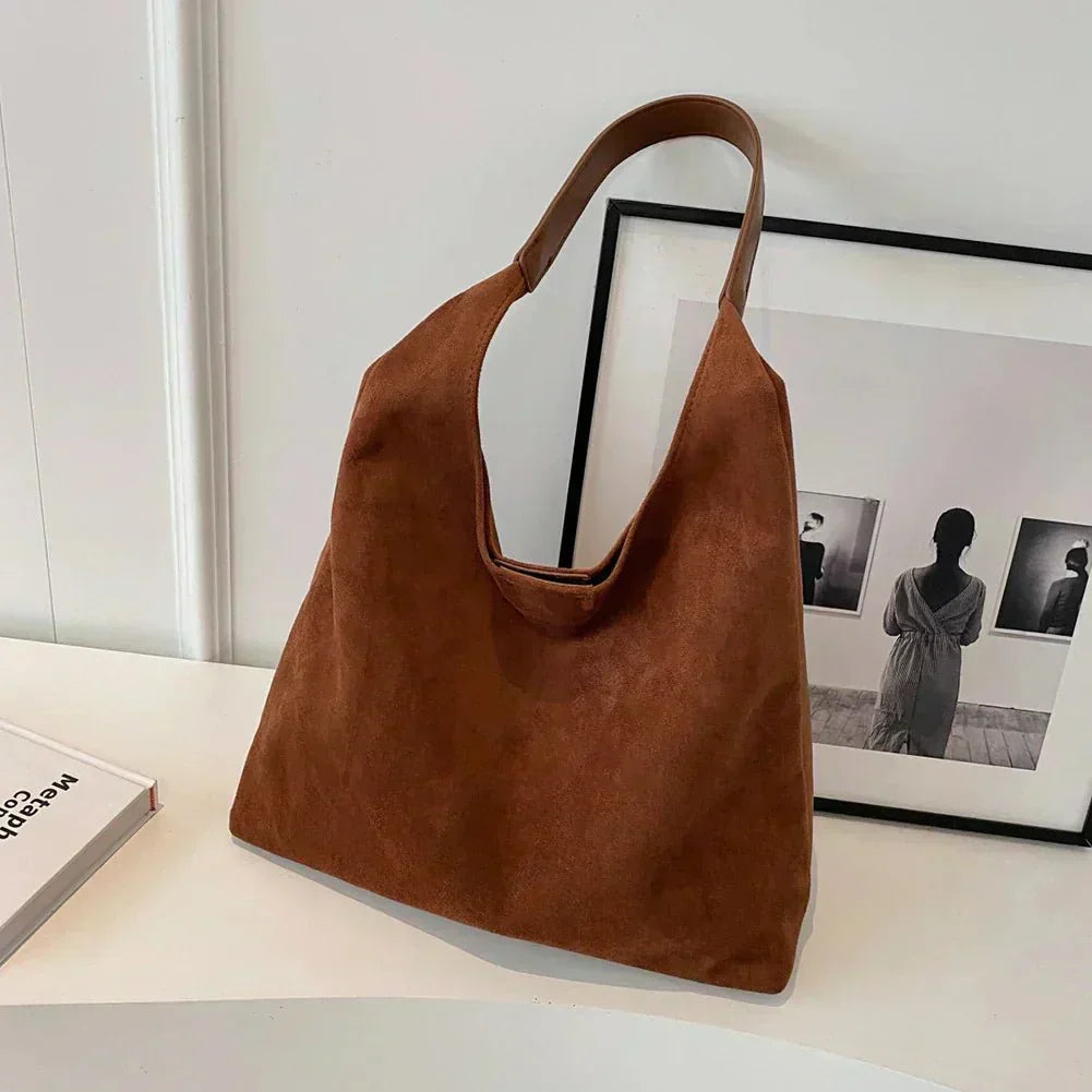 Alette | Stilfuld Ruskind Tote Taske